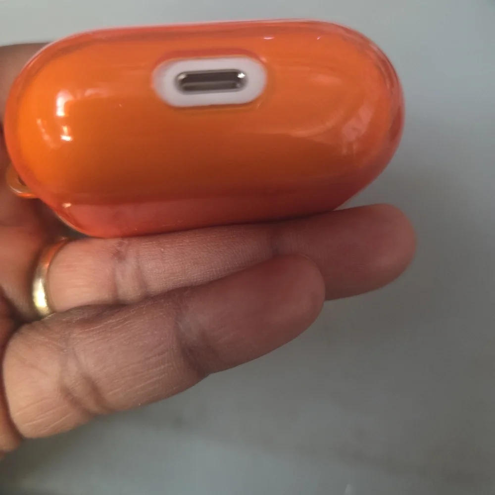 Wireless Earbuds with Orange Case